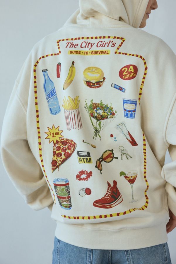 Slide View: 3: Kimchi Blue Junk Food Graphic Zip-Up Hoodie Sweatshirt