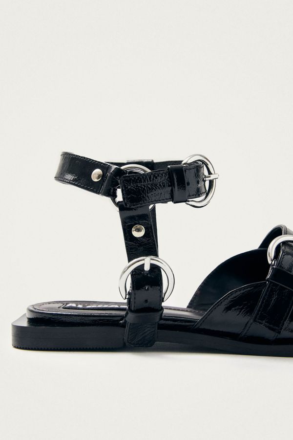 Slide View: 5: ALOHAS Thalara Onix Leather Buckle Ballet Flat