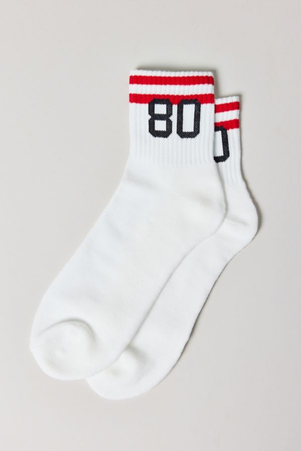 Slide View: 2: Chaussettes Hautes Rayées Varsity 80