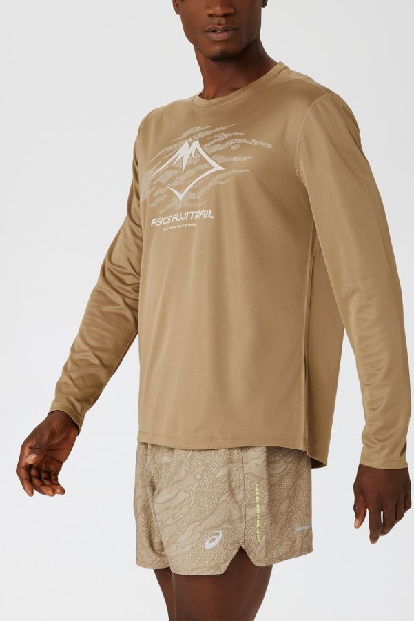 Slide View: 4: ASICS Fujitrail Logo Long Sleeve Running T-Shirt