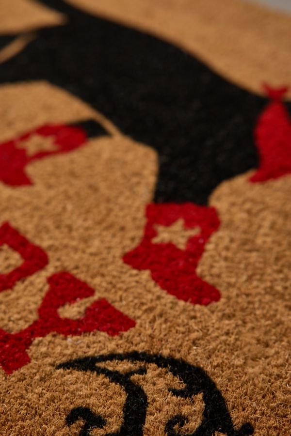 Slide View: 2: Meowdy Western Cat Textural Coir Doormat