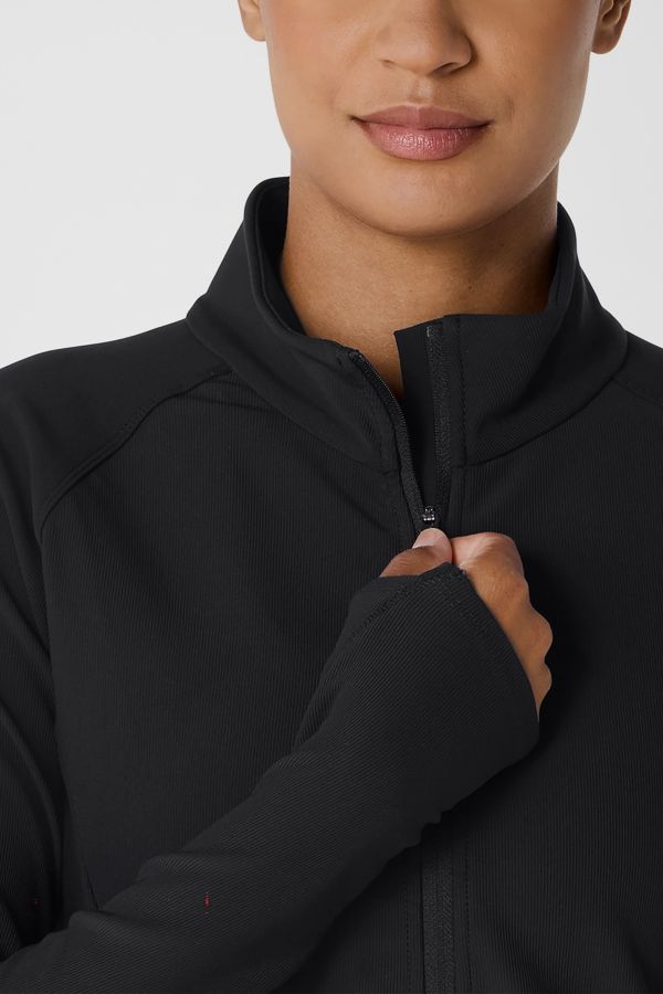 Slide View: 3: ASICS Rib Knit Performance Jacket