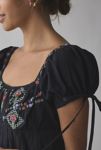 Thumbnail View 3: Kimchi Blue Marcella Embroidered Tie-Back Babydoll Mini Dress