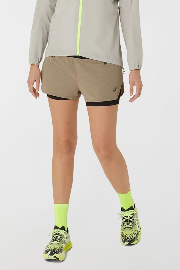 Slide View: 2: ASICS Fujitrail 2-N-1 Running Short