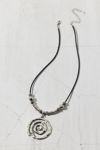 Thumbnail View 2: Statement Swirl Pendant Cord Necklace