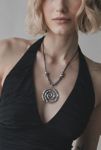 Thumbnail View 1: Statement Swirl Pendant Cord Necklace