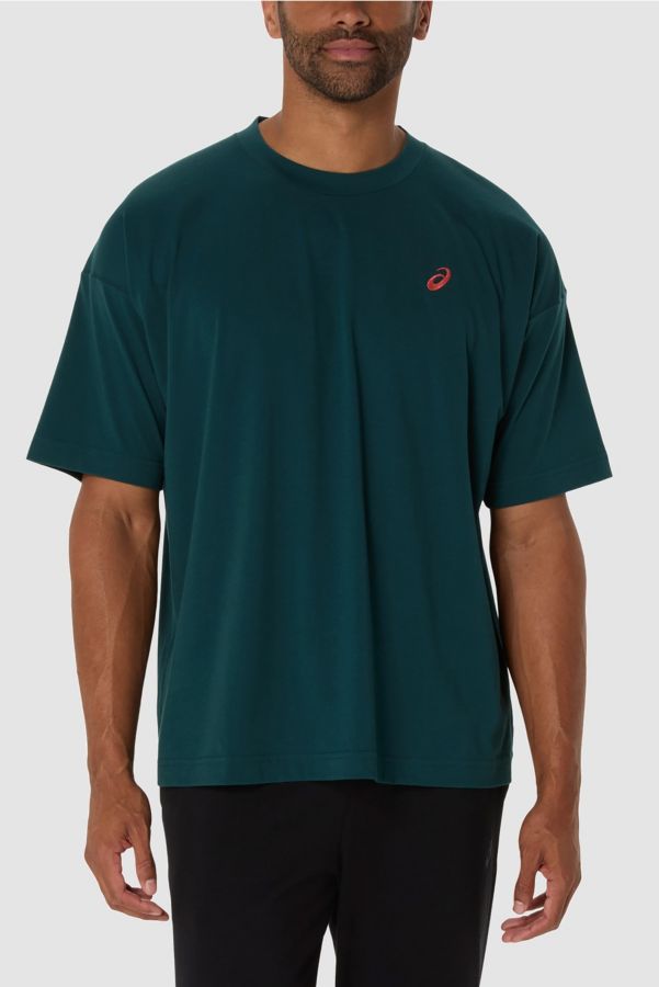 Slide View: 1: ASICS Spiral Relaxed Fit Athletic T-Shirt