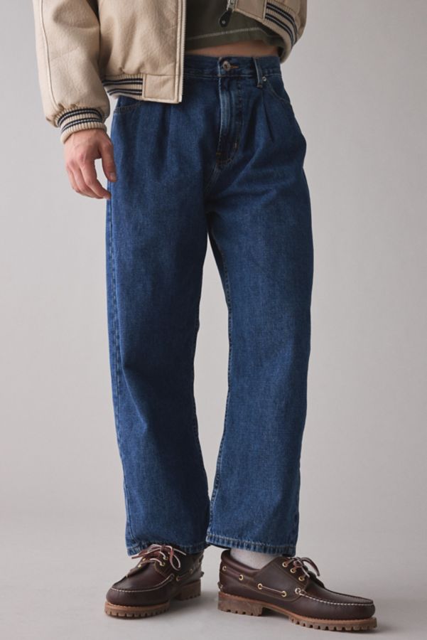 Slide View: 1: BDG Pleated Straight Fit Denim Jean