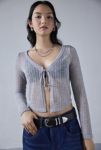 Thumbnail View 1: Urban Renewal Remnants Tie-Front Long Sleeve Top