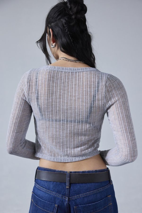 Slide View: 3: Urban Renewal Remnants Tie-Front Long Sleeve Top