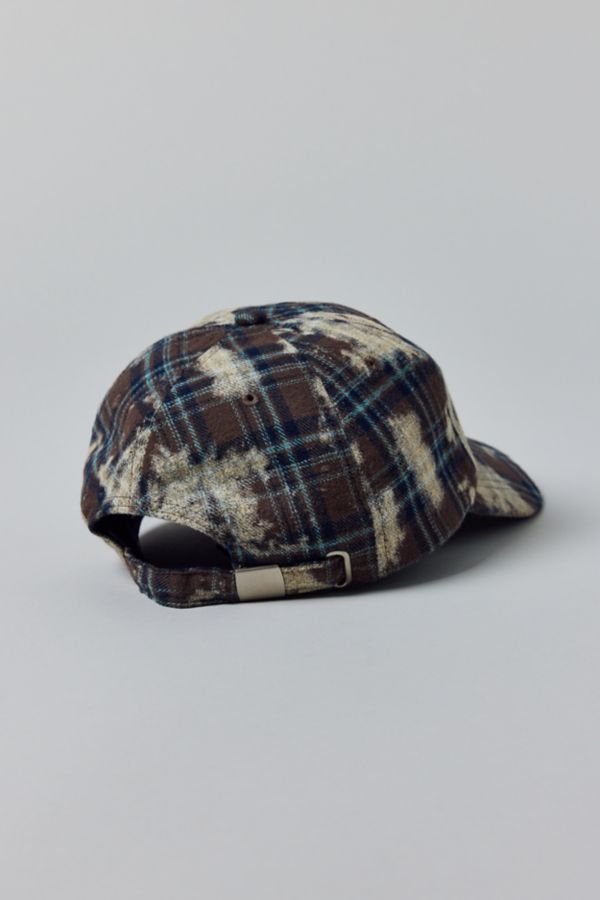 Slide View: 2: Bleached Plaid Baseball Hat