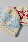 Thumbnail View 2: Floral Knit Roll Cuff Beanie