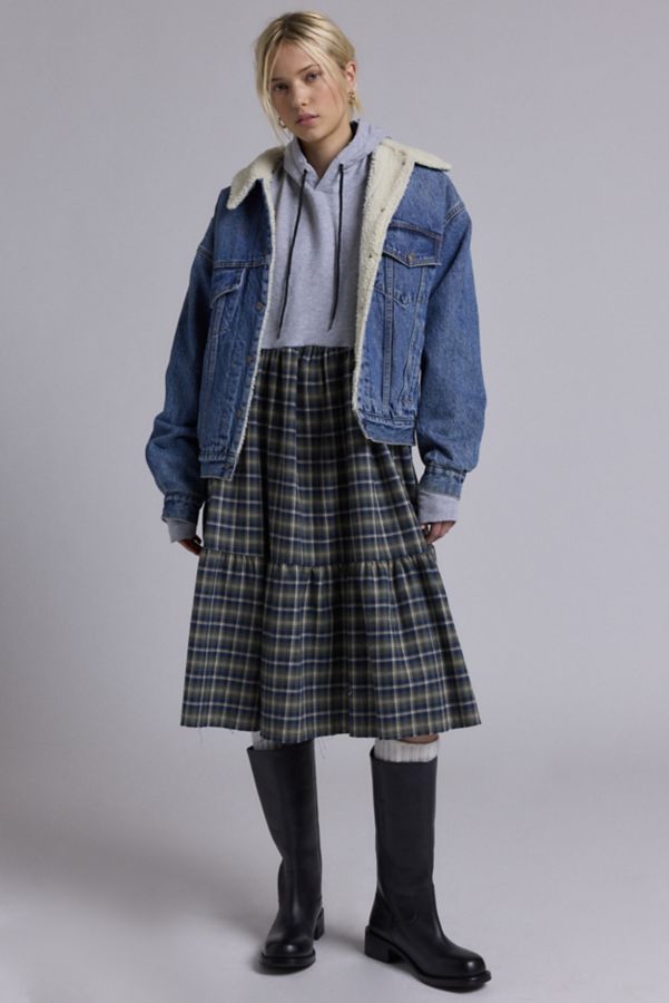 Slide View: 2: Urban Renewal Remade Flannel Hoodie Dress