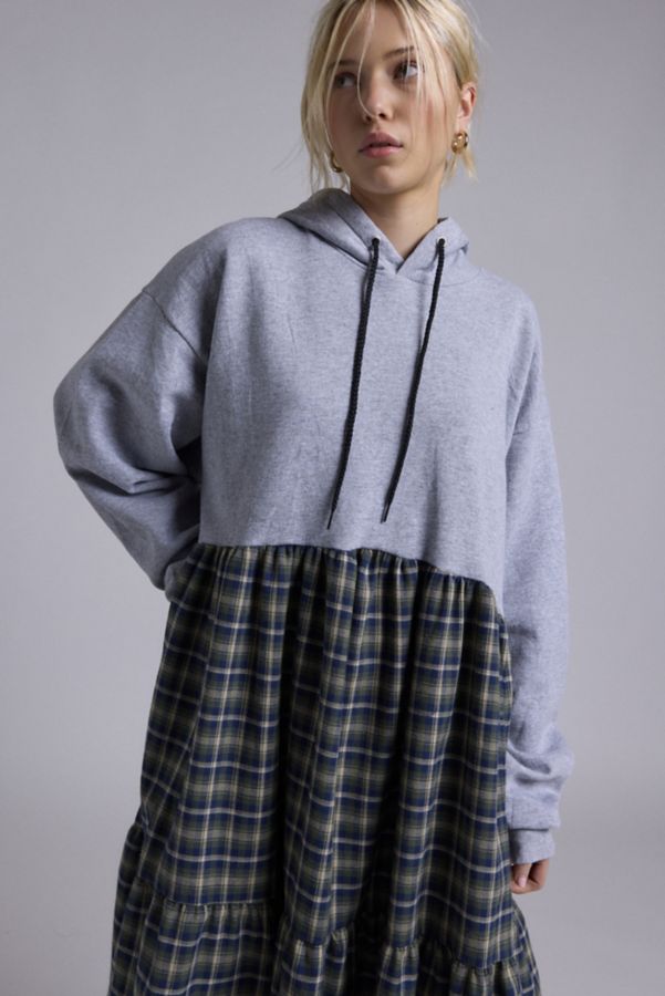 Slide View: 3: Urban Renewal Remade Flannel Hoodie Dress