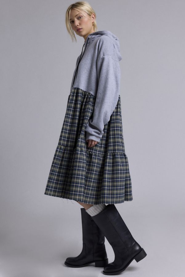 Slide View: 5: Urban Renewal Remade Flannel Hoodie Dress