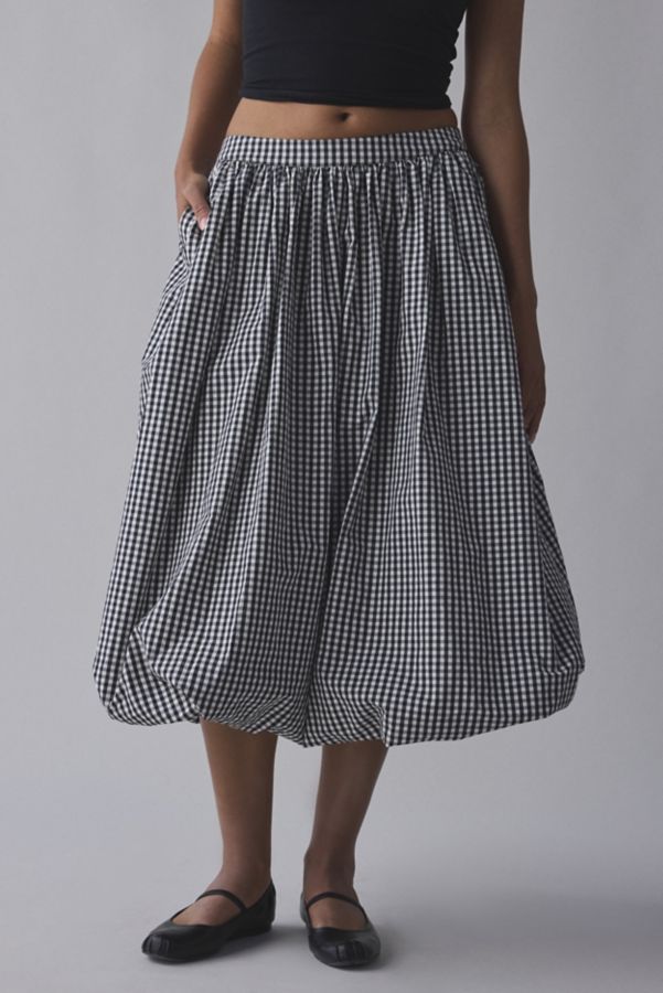 Slide View: 2: Kimchi Blue Maggie Bubble Hem Midi Skirt