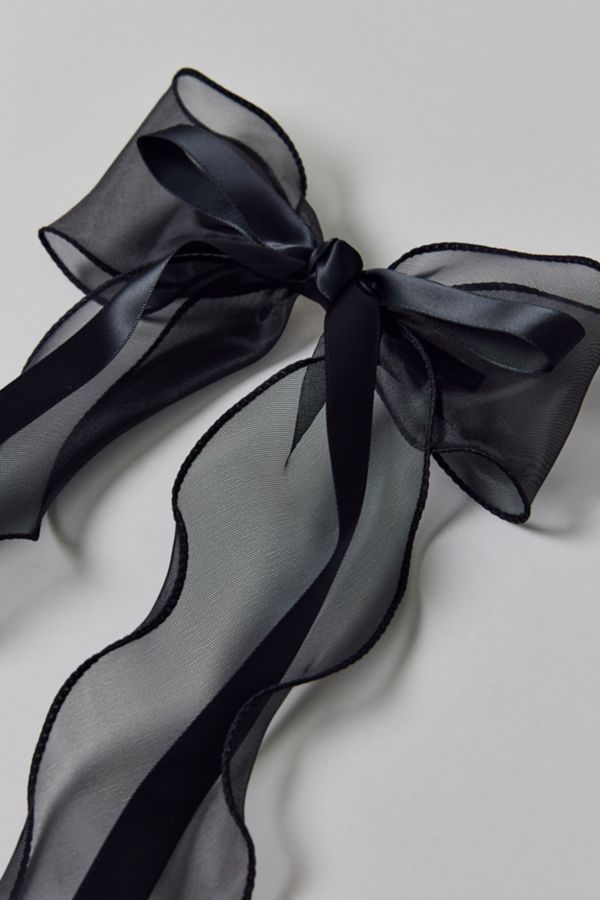 Slide View: 2: Inez Chiffon Ribbon Hair Bow Hair Clip