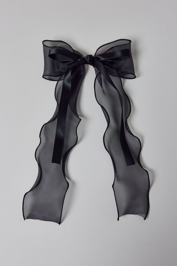 Slide View: 1: Inez Chiffon Ribbon Hair Bow Hair Clip