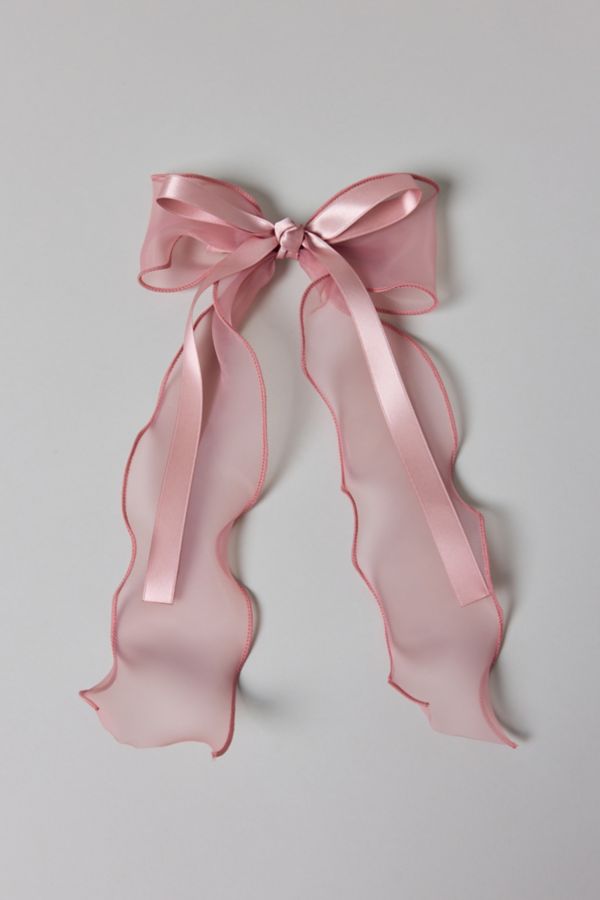 Slide View: 2: Inez Chiffon Ribbon Hair Bow Hair Clip