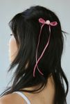 Thumbnail View 1: Rosette Satin Ribbon Bow Hair Clip Set