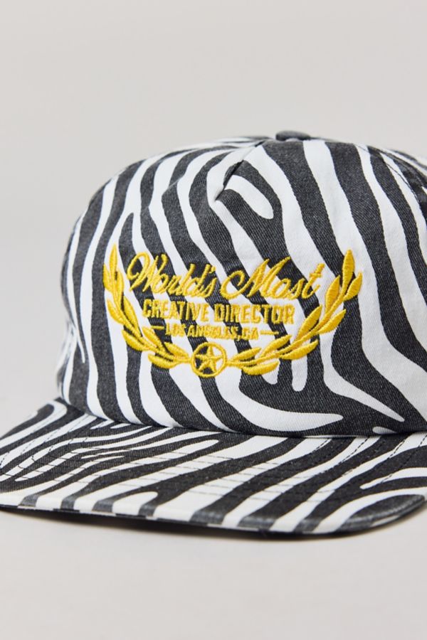 Slide View: 1: Creative Director Zebra Pattern Golfer Hat