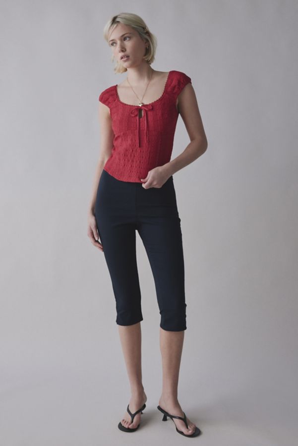 Slide View: 3: Kimchi Blue Juliette Keyhole Scoop Neck Crinkle Blouse