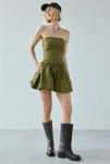 Thumbnail View 1: UO Rex Strapless Cargo Bubble Hem Mini Dress