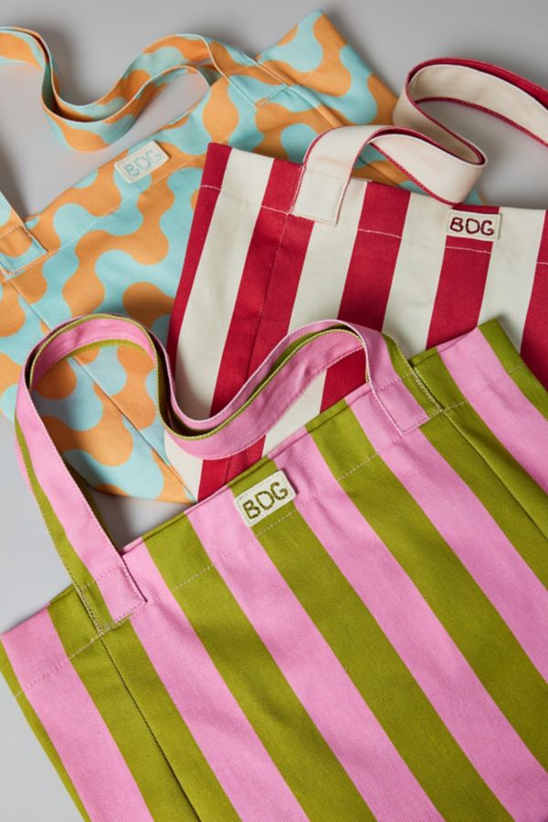 Slide View: 2: BDG Resort Striped Tote Bag