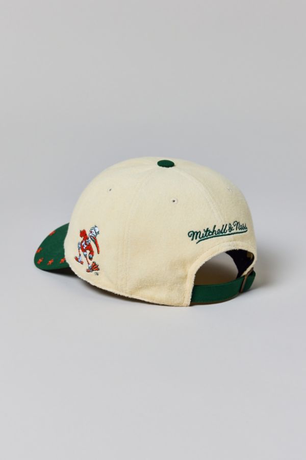 Slide View: 2: Mitchell & Ness NCAA University Of Miami Dune Dad Hat