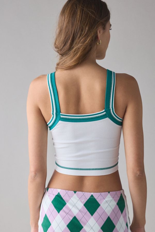 Slide View: 4: Out From Under Doubles Patch Graphic Seamless Ribbed Knit Tank Top