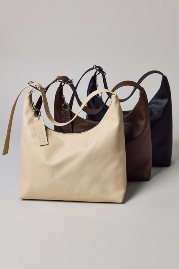 Slide View: 2: BAGGU Recycled Leather Shoulder Bag