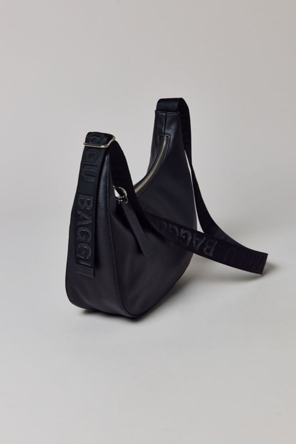 Slide View: 3: BAGGU Medium Recycled Leather Crescent Bag