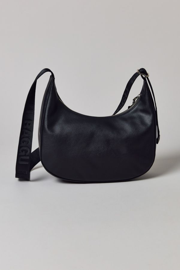 Slide View: 4: BAGGU Medium Recycled Leather Crescent Bag