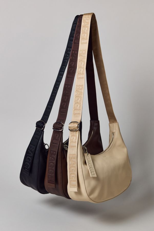 Slide View: 5: BAGGU Medium Recycled Leather Crescent Bag