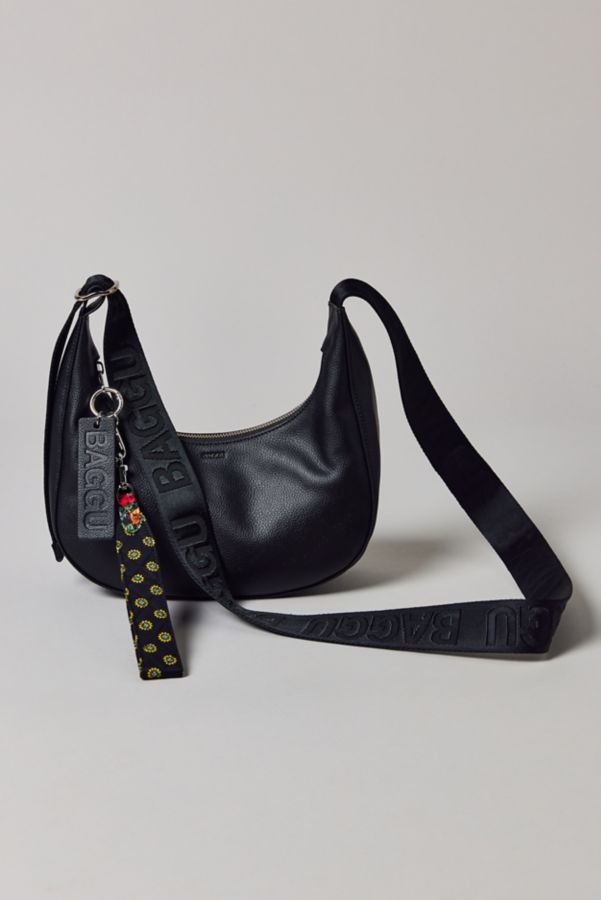 Slide View: 2: BAGGU Small Recycled Leather Crescent Bag