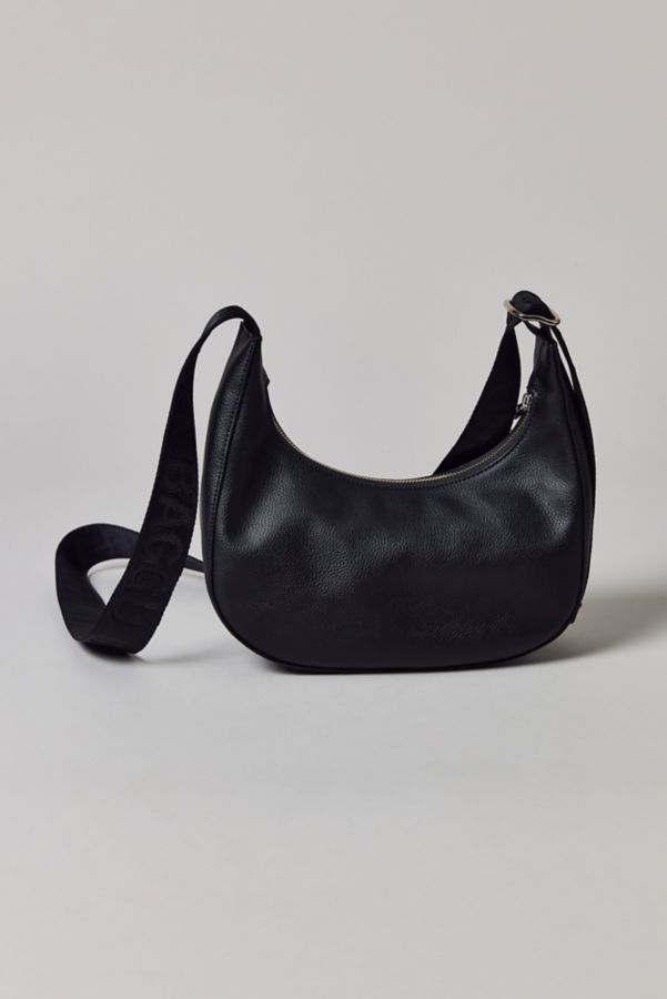 Slide View: 4: BAGGU Small Recycled Leather Crescent Bag