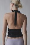 Thumbnail View 3: UO Natasha Plunging Paisley Lace Halter Top