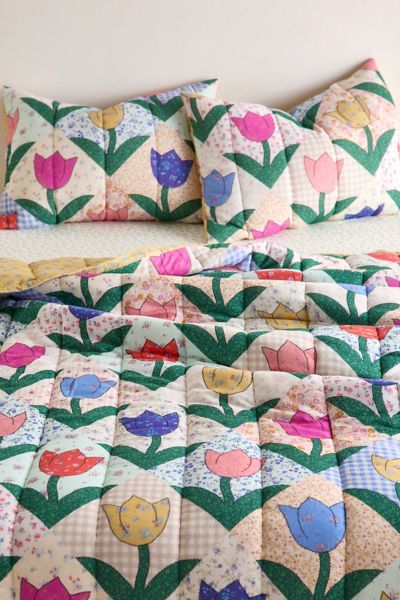 Renee Tulip Patchwork Reversible Quilt