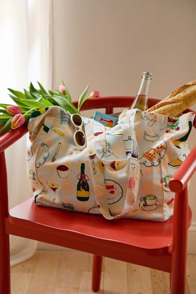 Mia Patterned Market Tote Bag