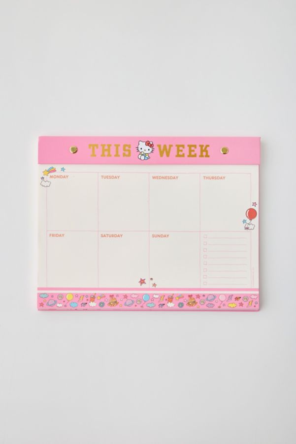 Slide View: 1: Sanrio Hello Kitty Weekly Planner Notepad