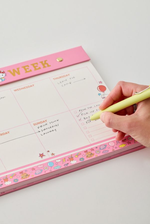 Slide View: 2: Sanrio Hello Kitty Weekly Planner Notepad