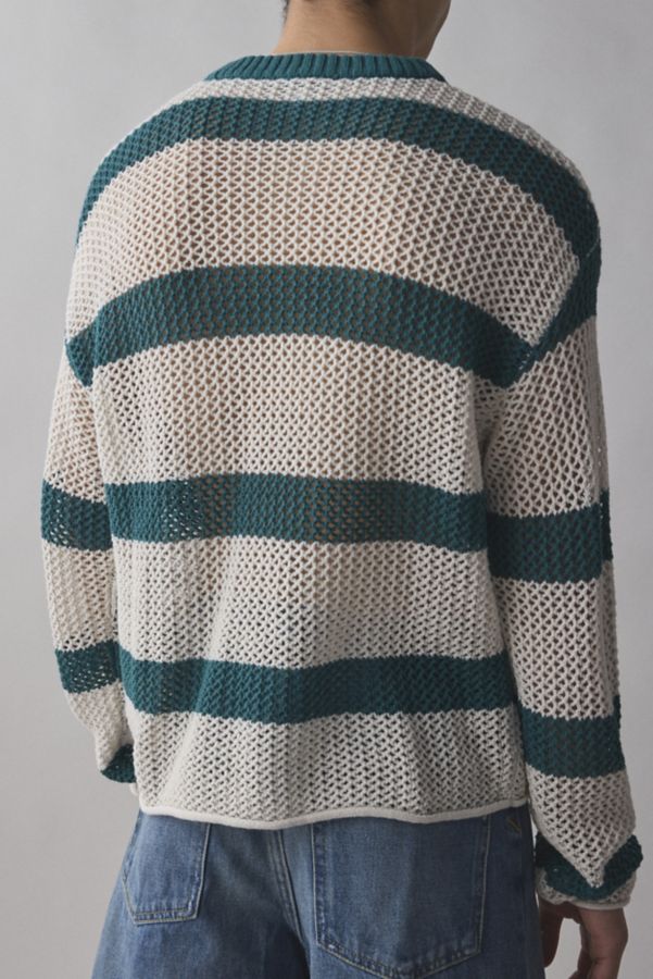 Slide View: 4: UO Mateo Striped Crew Neck Sweater