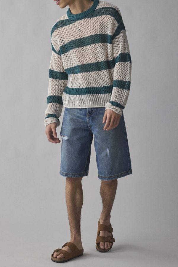 Slide View: 5: UO Mateo Striped Crew Neck Sweater