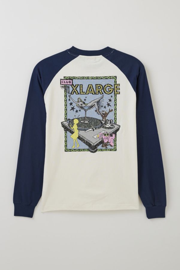 Slide View: 1: XLARGE Club Raglan Long Sleeve Tee