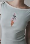 Thumbnail View 2: Kimchi Blue Willow Ice Cream Graphic Boatneck Baby Tee