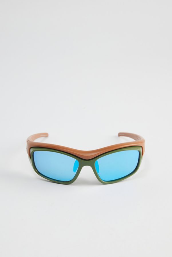 Slide View: 1: Ethan Stacked Shield Sunglasses