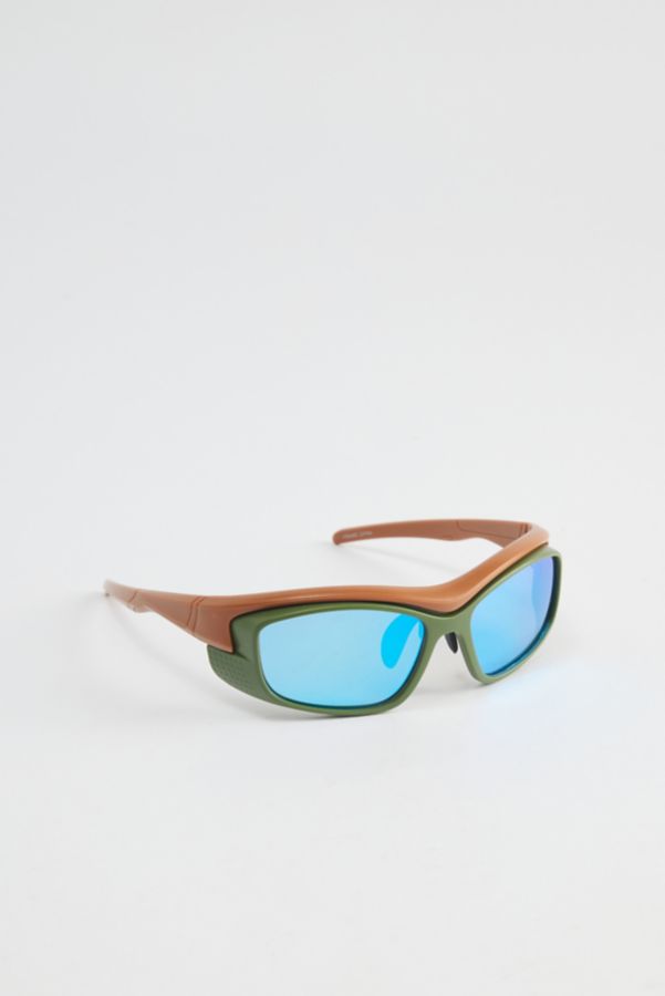 Slide View: 2: Ethan Stacked Shield Sunglasses