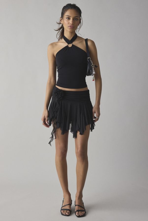 Slide View: 3: UO Summer O-Ring Y-Neck Cropped Halter Top