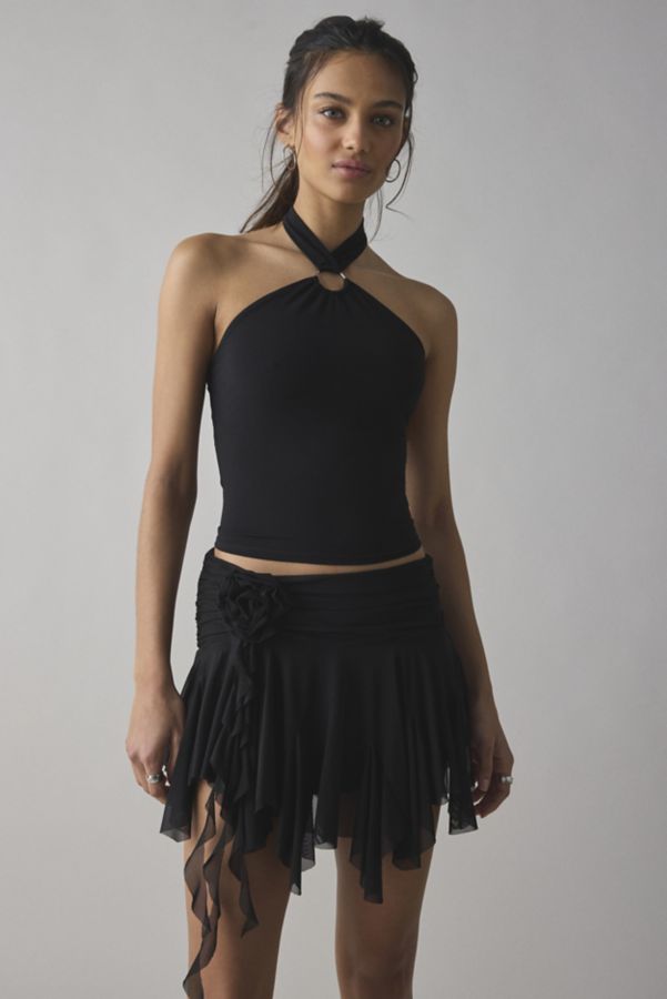 Slide View: 1: UO Summer O-Ring Y-Neck Cropped Halter Top