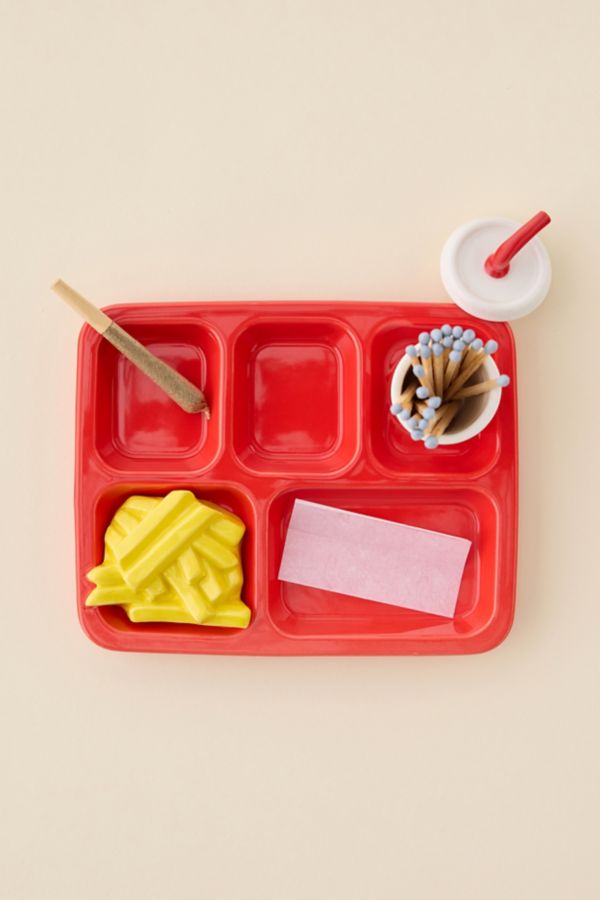 Slide View: 1: Cafeteria Tray Ceramic Ashtray & Rolling Tray